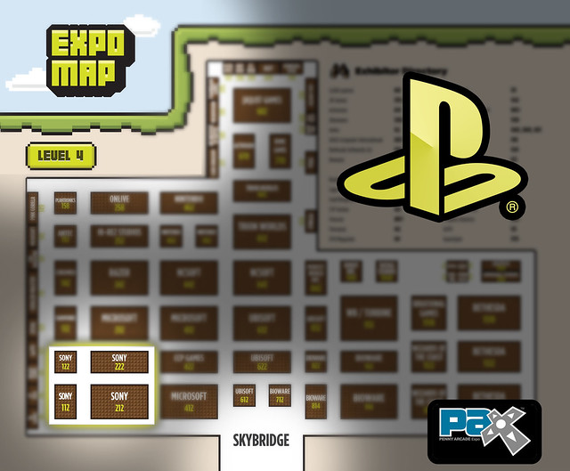 PAX 2011: PlayStation Booth Map