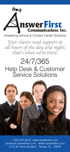 AnswerFirst Help Desk Administration Rack Card Artwork (Front) by AnswerFirst