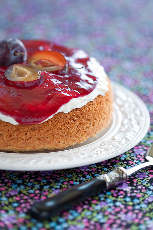 СЛИВОВОЕ МАСЛО + сконы и пирог Spices cake with cream and plum jam