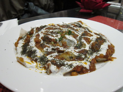 Afghan dumplings, with yoghurt, chickpeas and lamb