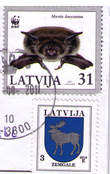 LV-42684, Latvian bat stamp!