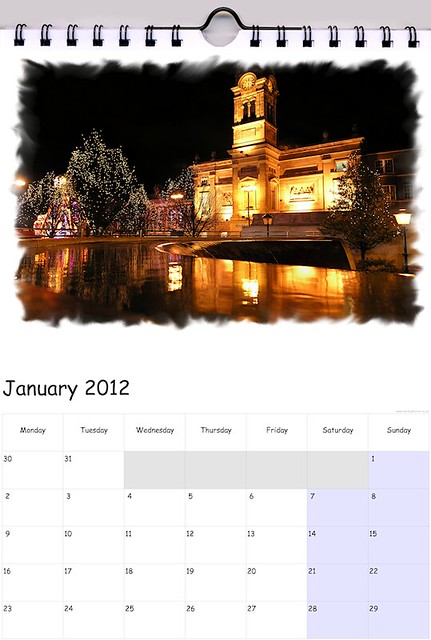 one of my 2012 Calendar Templates