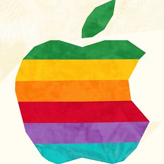 original apple logo sample quilt block