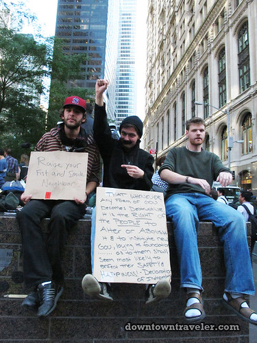 NYC Occupy Wall Street Rally Oct 8 2011 smile