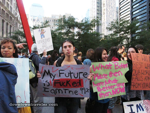 NYC Occupy Wall Street Rally Oct 8 2011 future is fucked