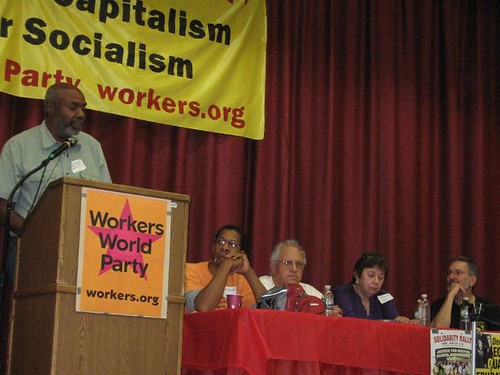 Abayomi Azikiwe, editor of the Pan-African News Wire, presenting a paper on the legacy of Che Guevera at the "Abolish Capitalism, Fight for Socialism" conference held at the Paul Robeson Auditorium in New York on October 8-9, 2011. by Pan-African News Wire File Photos