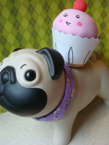 Cupcake riding a pug!