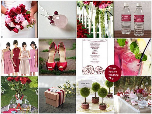 Pink and red Wedding