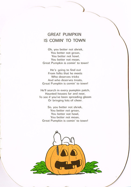 Great Pumpkin is Comin' to Town