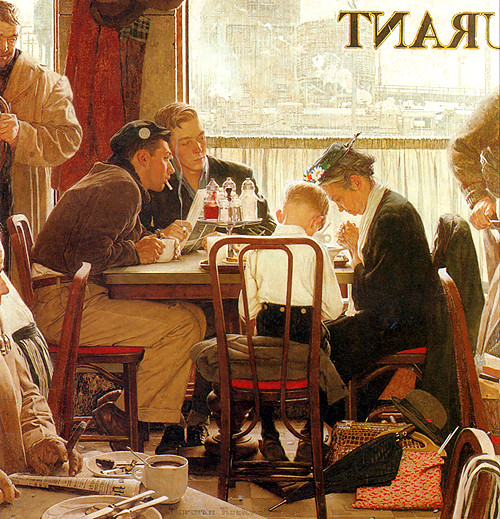 Saying Grace Norman Rockwell