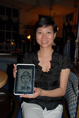 digital live caricature on HTC Flyer for StarHub, HTC and SIS Get-Together evening - 10