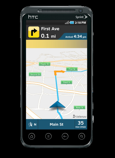 New TELENAV GPS Navigator 7.1 Navigation Screen