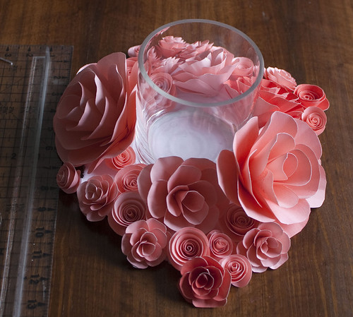 cocktail table centerpiece, with vase