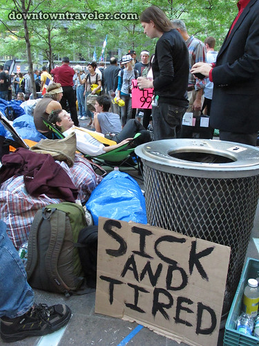 NYC Occupy Wall Street Rally Oct 8 2011 sick and tired