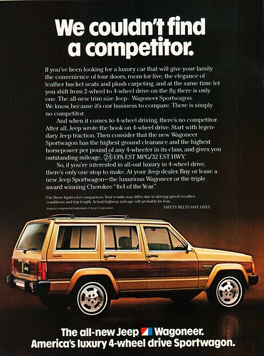 Jeep Wagoneer No Competitor Ad by lee.ekstrom