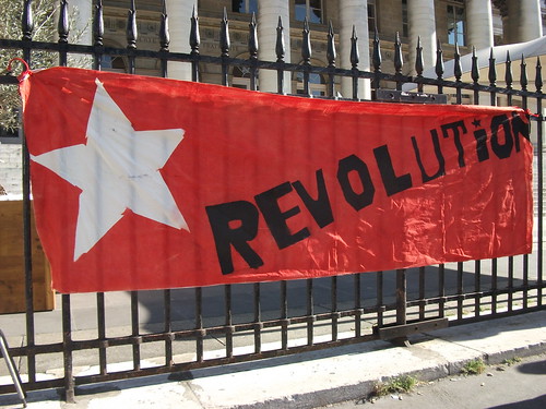 Revolution - Occupy Wall Street protest at the Paris bourse