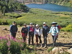 Wildflowers, St. Mary's Lake, & CMC Hikers