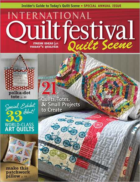 Quilt Scene 2011/2012 Cover with my spiderweb quilt!!!