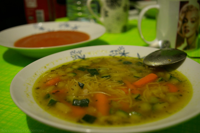 Sopa de verduras y gazpacho (Vegan)