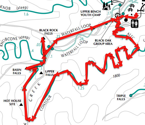 Uvas Canyon hike map