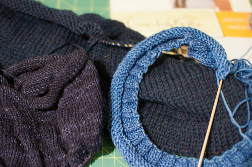 all the blue knitting