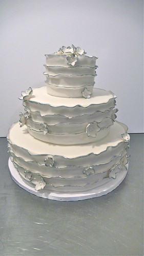 Silver Edging Wedding Cake by CAKE Amsterdam - Cakes by ZOBOT