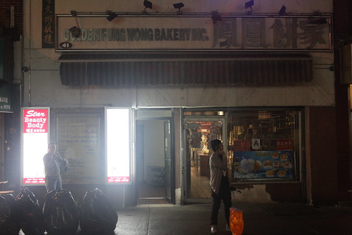 A bakery in Chinatown, shutting its doors at 8pm.