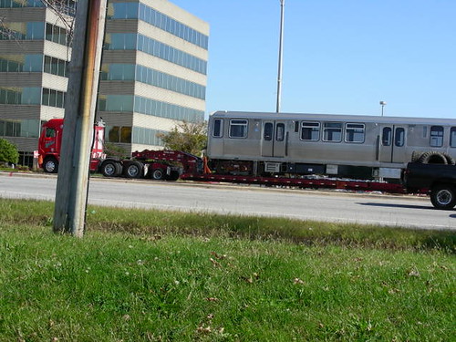 New CTA car in transit.  Matteson Illinois USA.  Wednsday, October 5th, 2011. by Eddie from Chicago