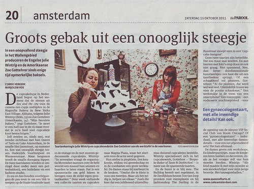 Het Parool - PRESS - 15/10/11 by CAKE Amsterdam - Cakes by ZOBOT