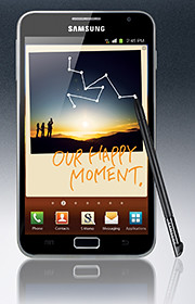 Samsung GALAXY Note (S$998, 16GB) will be available in Singapore in November 2011.