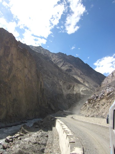 The KKH, sadly from the bus window.
