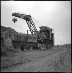 Alderney Railway steam crane at Mannez Quarry