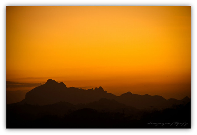 Orange twilight over Mt. Batulao