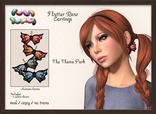 ::CB:: Flutter Bow Earrings - The Theme Park