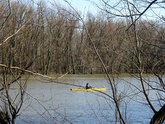 Parc de la Rivière-des-Mille-Îles, early kayaker