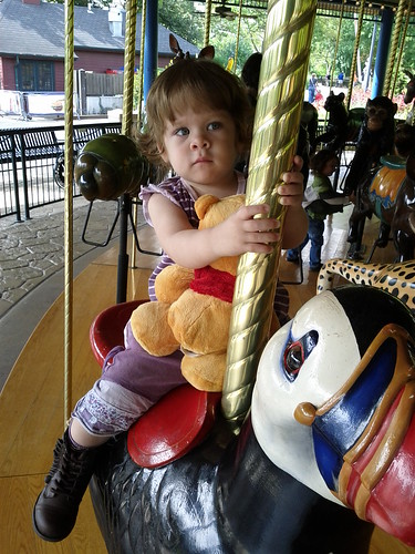 First Carousel Ride at the Zoo
