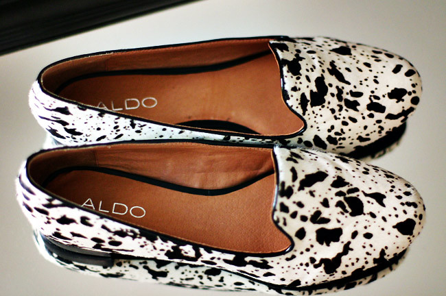 Aldo pony hair Dalmatian slippers, Fashion, Shoes, Flats, Loafers