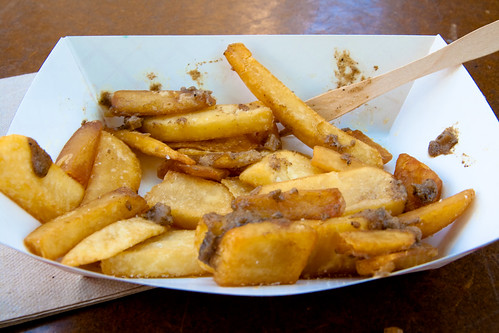 "Poutine" sans gravy and cheese at Franktuary Truck