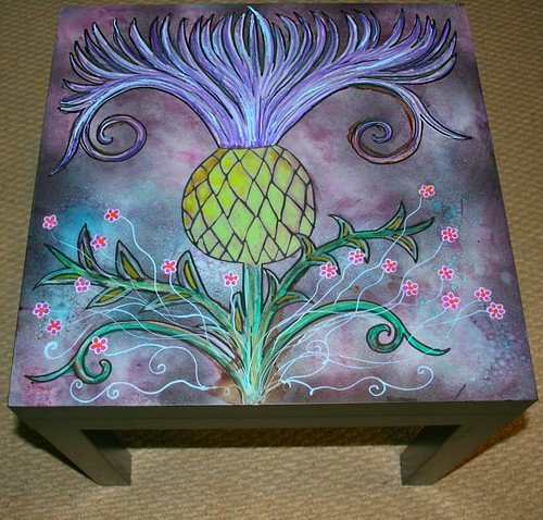 art  nouveau inspired coffee table by Rick Cheadle Art and Designs