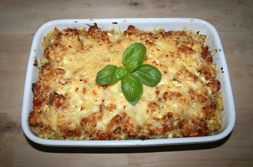 48 - Putengyros-Nudelauflauf / Turkey gyros noodle casserole - Fertiges Gericht