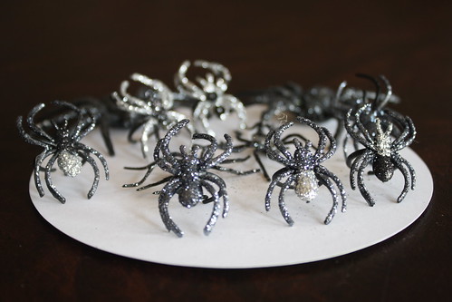 Homemade Glitter Spider Rings