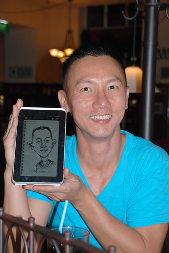 digital live caricature on HTC Flyer for StarHub, HTC and SIS Get-Together evening - 5