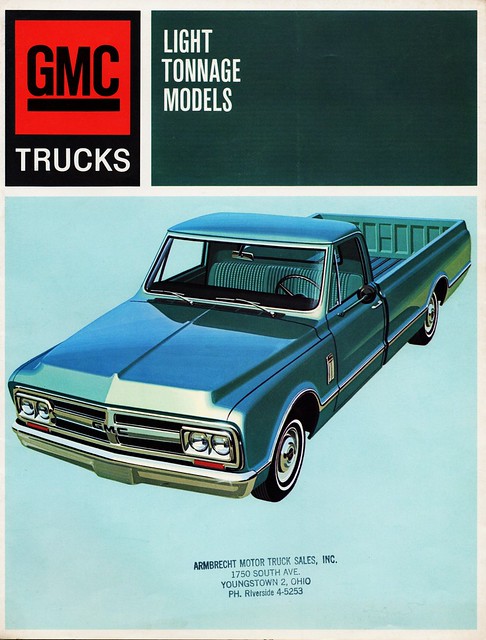 light truck models pickup 1967 brochure gmc tonnage