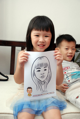 Caricature live sketching for Jonah's birthday party - 2