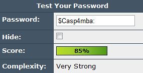 A strong password