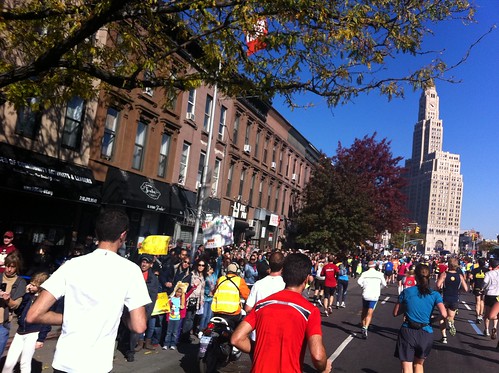 New York Marathon course through Brooklyn