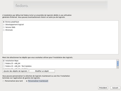 Choix de l'environnement de bureau sous Fedora 15 - partie 1