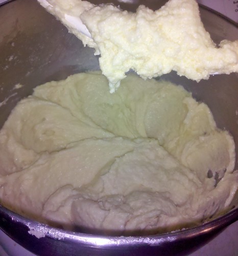 creamed butter with flour
