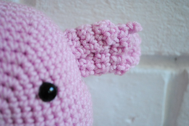 Crochet creature's ear