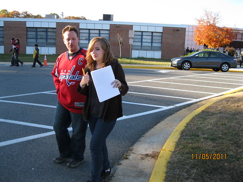 11/5/11: Leaving TJHS after a long day of math.